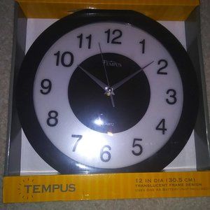 NEW Tempus decorative Clock black